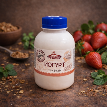 Фермерский Йогурт питьевой 2,5%, 250мл 1736