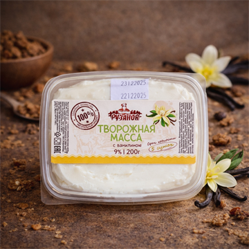 Творожная масса с ванилином 9%, 200г 1742