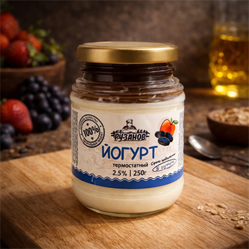 Йогурт термостатный чернослив и яблоко 2,5% 1755