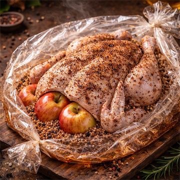 Курочка с гречкой и яблоками 1709